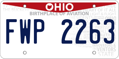 OH license plate FWP2263