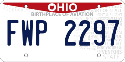 OH license plate FWP2297