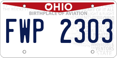 OH license plate FWP2303