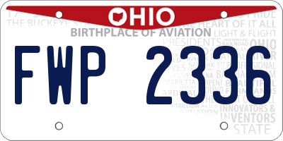 OH license plate FWP2336