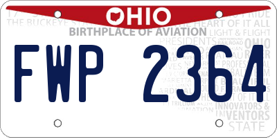 OH license plate FWP2364
