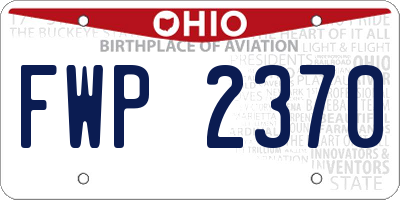 OH license plate FWP2370