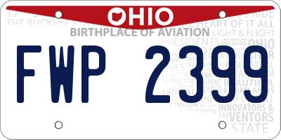 OH license plate FWP2399