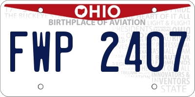 OH license plate FWP2407