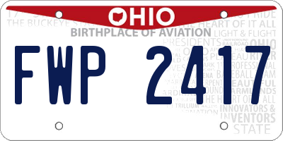 OH license plate FWP2417