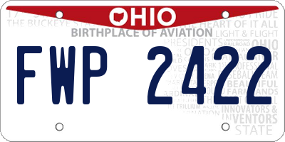 OH license plate FWP2422
