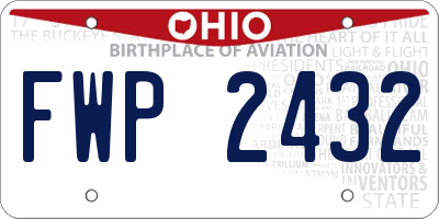 OH license plate FWP2432
