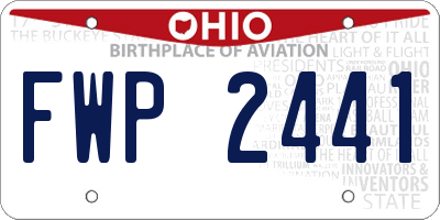 OH license plate FWP2441