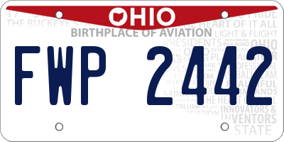 OH license plate FWP2442