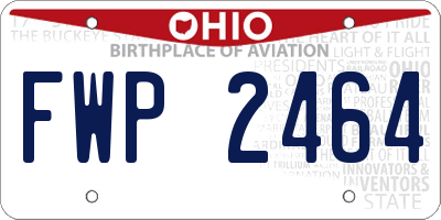 OH license plate FWP2464