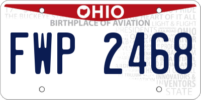 OH license plate FWP2468