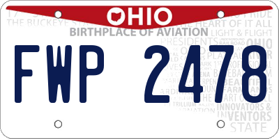 OH license plate FWP2478