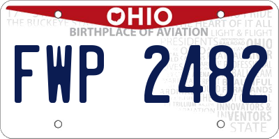 OH license plate FWP2482
