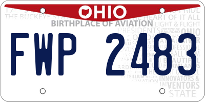 OH license plate FWP2483