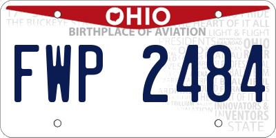 OH license plate FWP2484