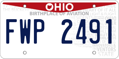 OH license plate FWP2491