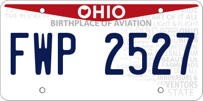 OH license plate FWP2527