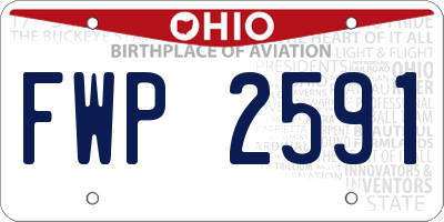 OH license plate FWP2591