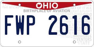 OH license plate FWP2616