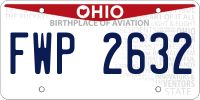 OH license plate FWP2632