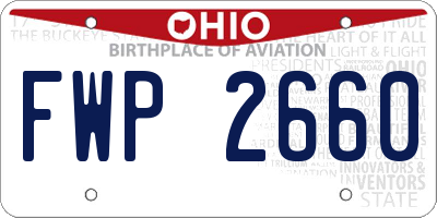 OH license plate FWP2660