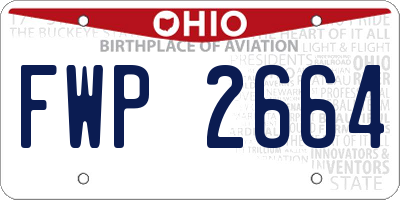 OH license plate FWP2664
