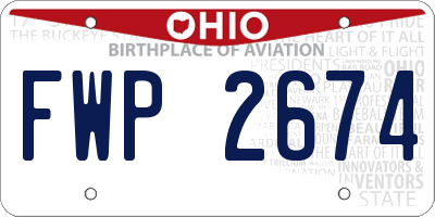 OH license plate FWP2674