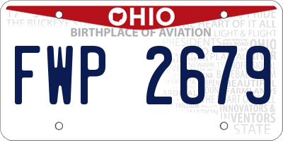 OH license plate FWP2679