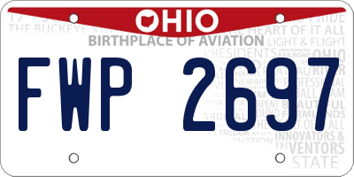 OH license plate FWP2697