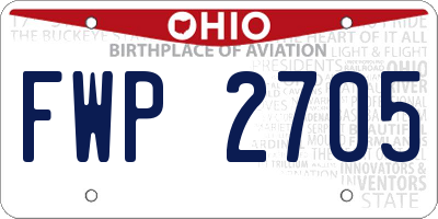 OH license plate FWP2705