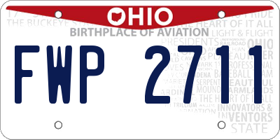 OH license plate FWP2711