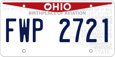 OH license plate FWP2721
