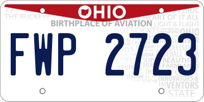 OH license plate FWP2723