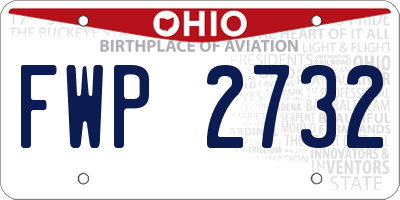 OH license plate FWP2732