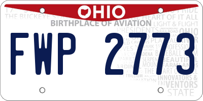 OH license plate FWP2773