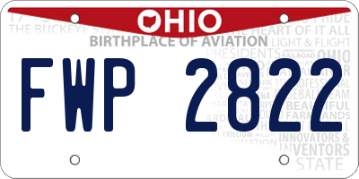 OH license plate FWP2822