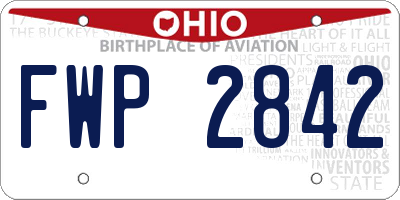 OH license plate FWP2842