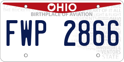 OH license plate FWP2866