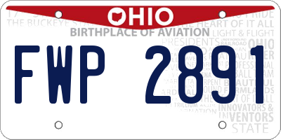 OH license plate FWP2891