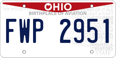 OH license plate FWP2951