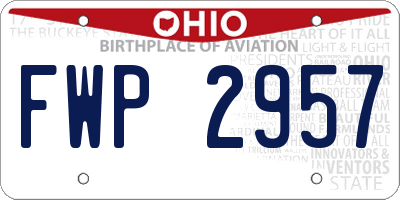 OH license plate FWP2957