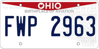 OH license plate FWP2963