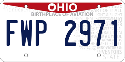 OH license plate FWP2971