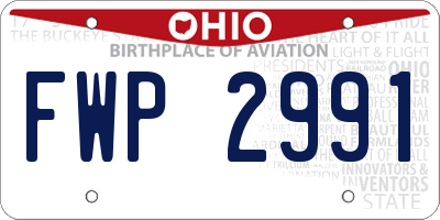 OH license plate FWP2991