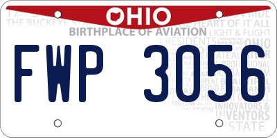 OH license plate FWP3056