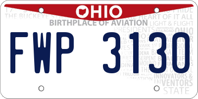 OH license plate FWP3130