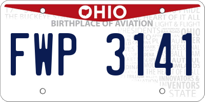 OH license plate FWP3141