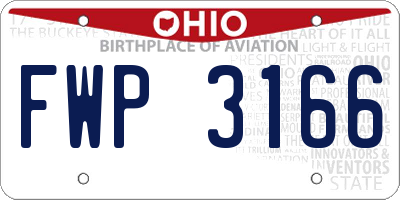 OH license plate FWP3166