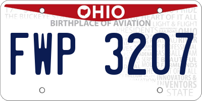 OH license plate FWP3207