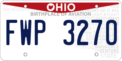 OH license plate FWP3270